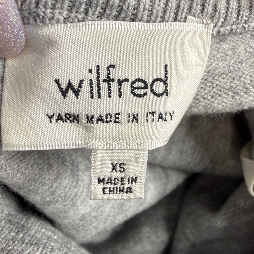 Wilfred XS Wool Blend Culottes Luxe Loungewear in light grey heather wool blend - Picture 4 of 6